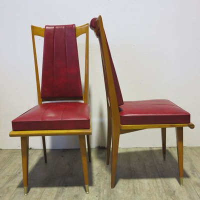 Art Deco French Side Chairs, 1940s, Set of 2-WK-570981