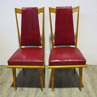 Art Deco French Side Chairs, 1940s, Set of 2-WK-570981