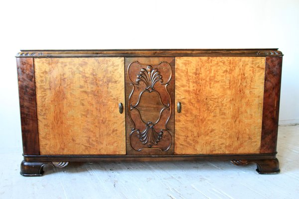 Art Deco French Sideboard in Burr Maple-OXJ-1264280