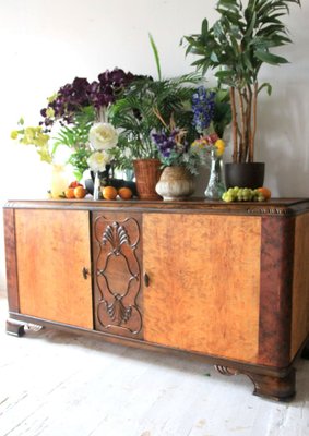 Art Deco French Sideboard in Burr Maple-OXJ-1264280