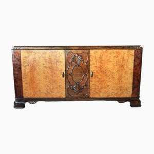 Art Deco French Sideboard in Burr Maple-OXJ-1264280