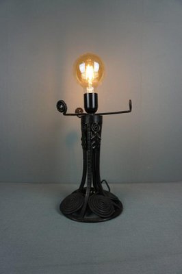 Art Deco French Wrought Iron Table Lamp by Charles Schneider-HPP-1404012