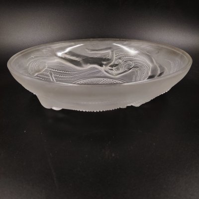 Art Deco Frosted Glass Bowl with Mermaids attributed to Lalique, France, 1930s-SAK-1797216