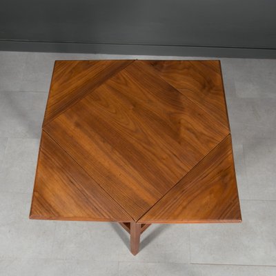 Art Deco Game Table in Walnut Wood-WZF-1803206