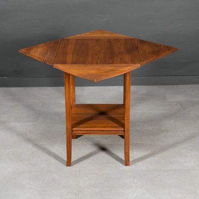 Art Deco Game Table in Walnut Wood-WZF-1803206