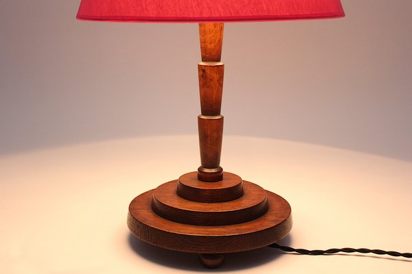 Art Deco Geometric Shape Table Lamp with Paper Shade, Austria, 1930s-NB-1385596