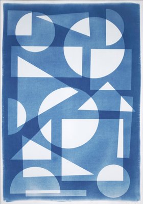 Art Deco Geometry I, 2022, Cyanotype-RWC-1293969