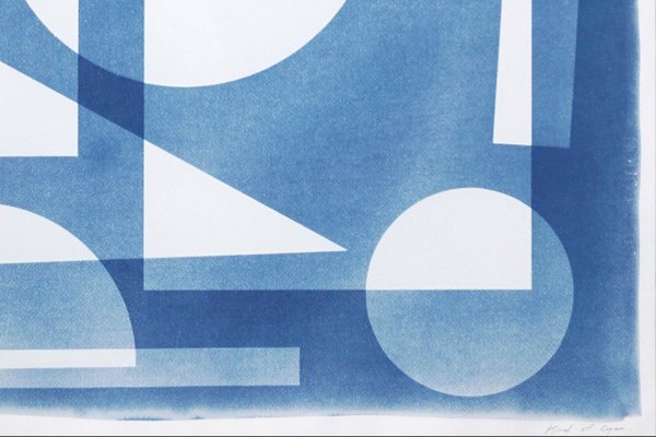 Art Deco Geometry I, 2022, Cyanotype-RWC-1293969