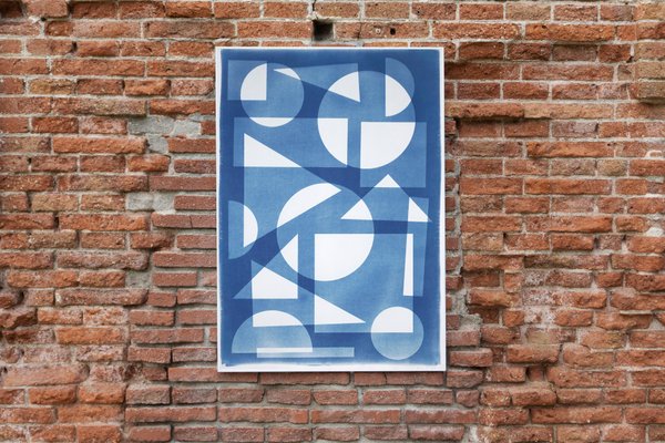 Art Deco Geometry I, 2022, Cyanotype-RWC-1293969