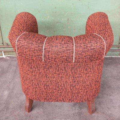 Art Deco German Bordeaux Lounge Chair, 1930s-WK-654280