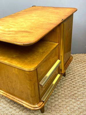 Art Deco German Maple Bedside Tables, 1930s, Set of 2-WZZ-1755077