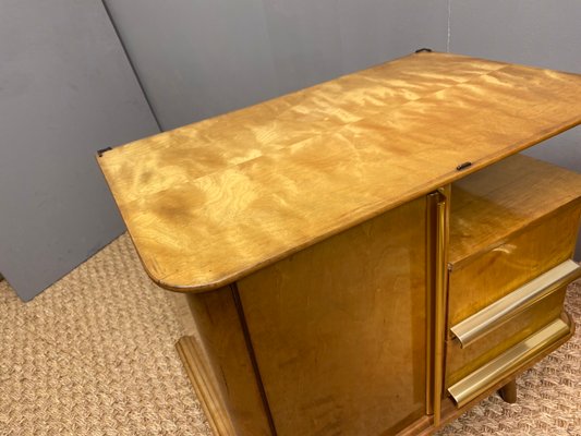 Art Deco German Maple Nightstands, 1930s, Set of 2-WZZ-715784