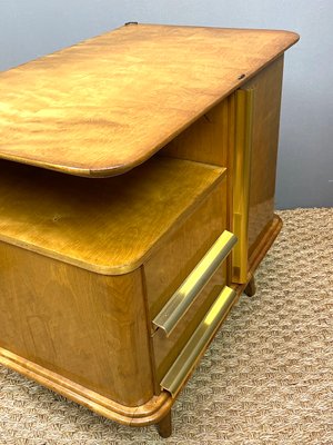 Art Deco German Maple Nightstands, 1930s, Set of 2-WZZ-715784