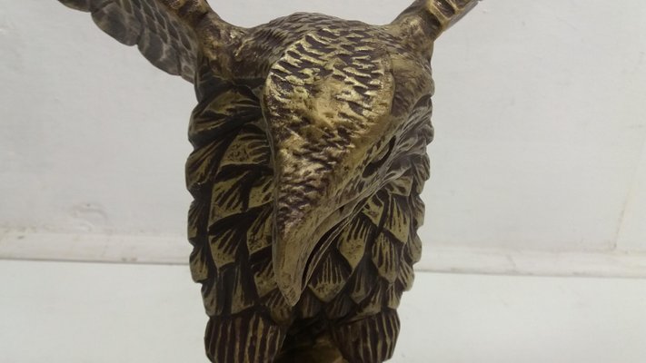 Art Deco German Wooden Eagle Sculpture, 1920s-TZ-603257