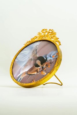 Art Deco Gilded Picture Frame with Outwardly Curved Glass , 1920s-SPD-1238803