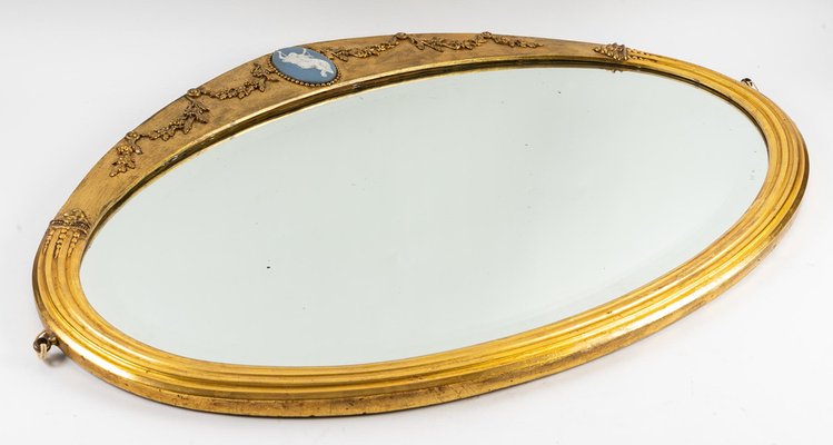 Art Deco Gilded Wood Mirror-UQL-1187619