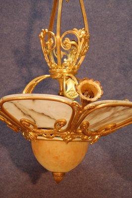 Art Deco Gilt Bronze and Alabaster, 1920s-AWH-744149