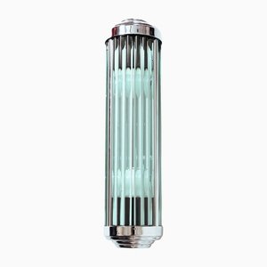 Art Deco Glass and Chrome Wall Light-NQU-1316824