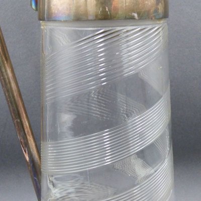 Art Deco Glass and Silver-Plated Carafe, 1930s-WK-1409404