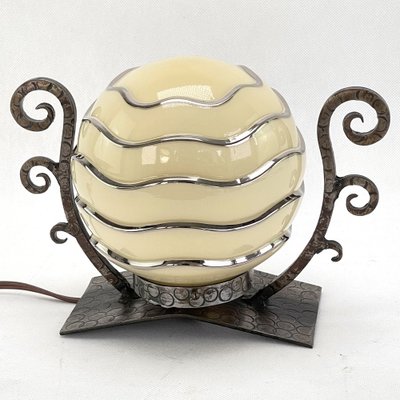 Art Deco Glass Ball Table Lamp-JUZ-1309258