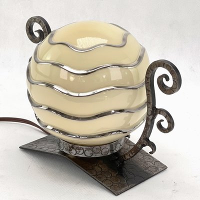 Art Deco Glass Ball Table Lamp-JUZ-1309258