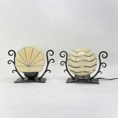 Art Deco Glass Ball Table Lamp-JUZ-1309258