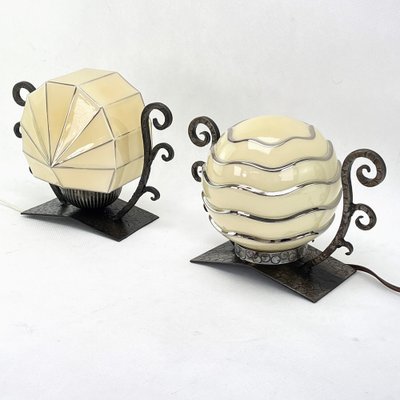 Art Deco Glass Ball Table Lamp-JUZ-1309258