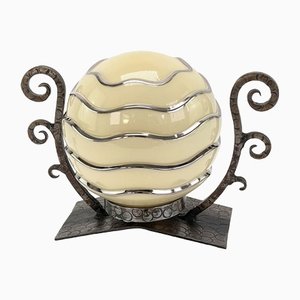 Art Deco Glass Ball Table Lamp-JUZ-1309258