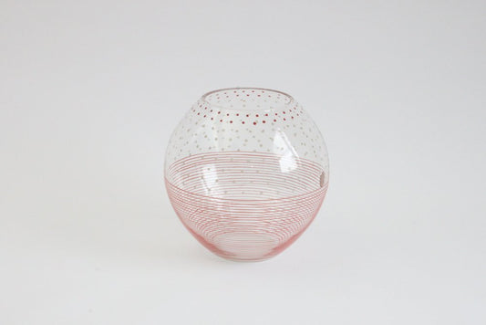 Art Deco Glass Ball Vase by Karel Heller for V.G.N Belgium, 1930s