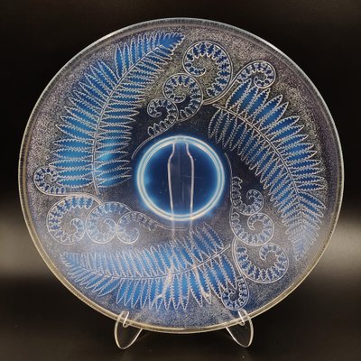 Art Deco Glass Bowl with Ferns by Etling, 1920s-SAK-1794235