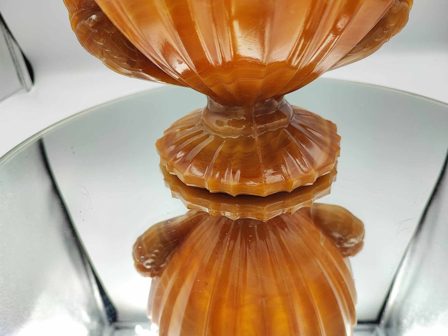 Art Deco Glass Cake Stand from United Glassware STS Abel, 1930s