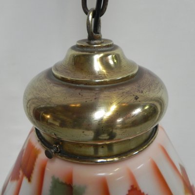 Art Deco Glass Ceiling Lamp, 1930s-TL-571697