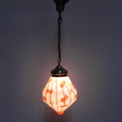 Art Deco Glass Ceiling Lamp, 1930s-TL-571697