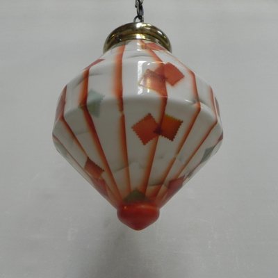 Art Deco Glass Ceiling Lamp, 1930s-TL-571697