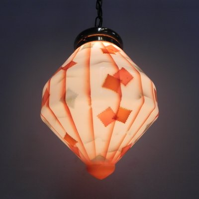 Art Deco Glass Ceiling Lamp, 1930s-TL-571697