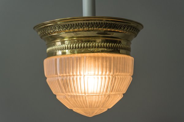 Art Deco Glass Ceiling Lamp, Vienna, 1920s-SPD-673924