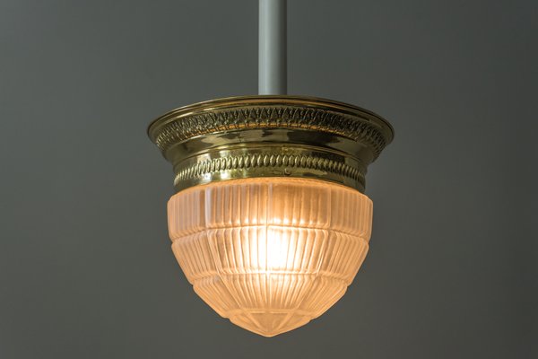 Art Deco Glass Ceiling Lamp, Vienna, 1920s-SPD-673924