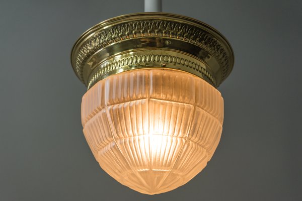 Art Deco Glass Ceiling Lamp, Vienna, 1920s-SPD-673924