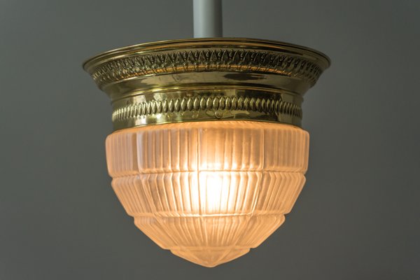 Art Deco Glass Ceiling Lamp, Vienna, 1920s-SPD-673924