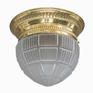 Art Deco Glass Ceiling Lamp, Vienna, 1920s-SPD-673924