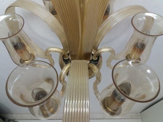 Art Deco Glass Chandelier, 1930s-TZ-951541