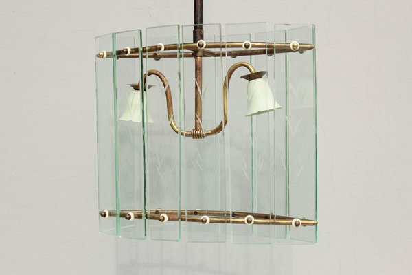 Art Deco Glass Hanging Light, 1890s-DUM-1739701