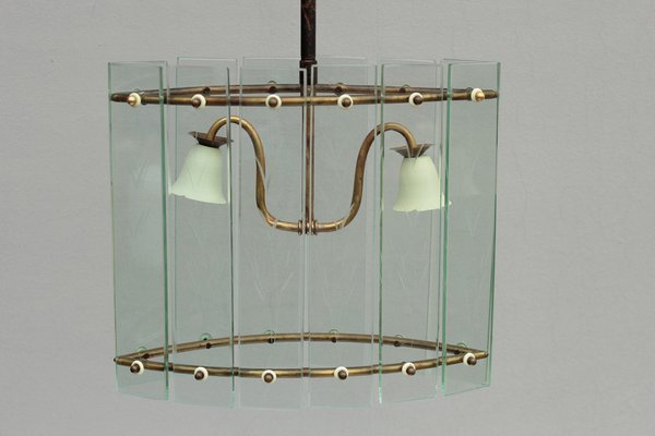 Art Deco Glass Hanging Light, 1890s-DUM-1739701