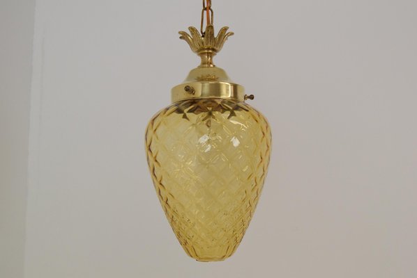 Art Deco Glass Pendant, 1930s-TZ-1069175