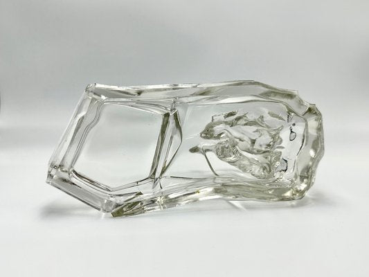 Art Deco Glass Polar Bear Ashtray attributed to Karel Zentner for Glasswork Libochovice, 1930s-ZCY-1750473