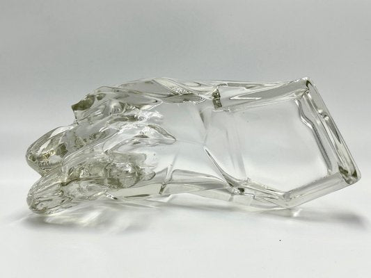 Art Deco Glass Polar Bear Ashtray attributed to Karel Zentner for Glasswork Libochovice, 1930s-ZCY-1750473