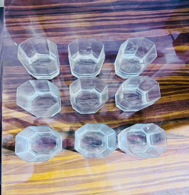 Art Deco Glass Set, Set of 9-NUO-2024691