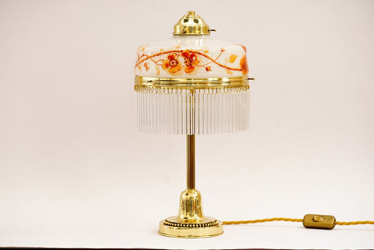 Art Deco Glass Shade Table Lamp, Vienna, 1920s