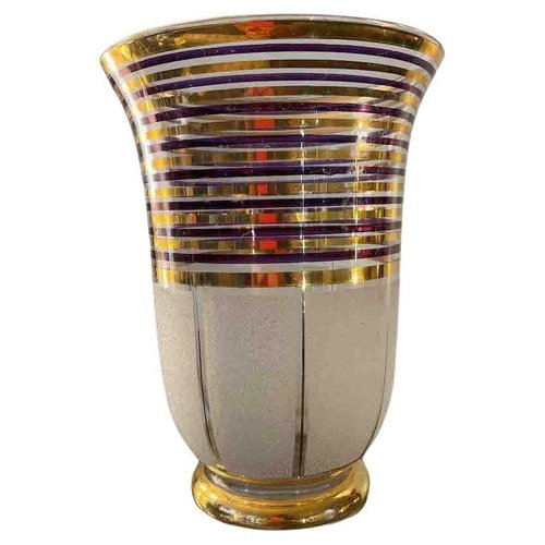 Art Deco Glass Vase, 1940