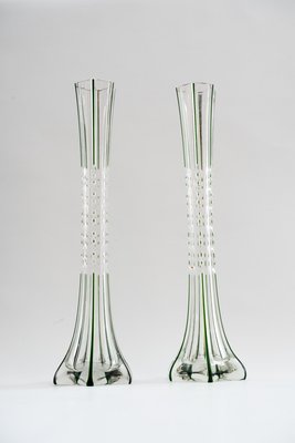 Art Deco Glass Vases, Vienna, 1920s, Set of 2-SPD-699163